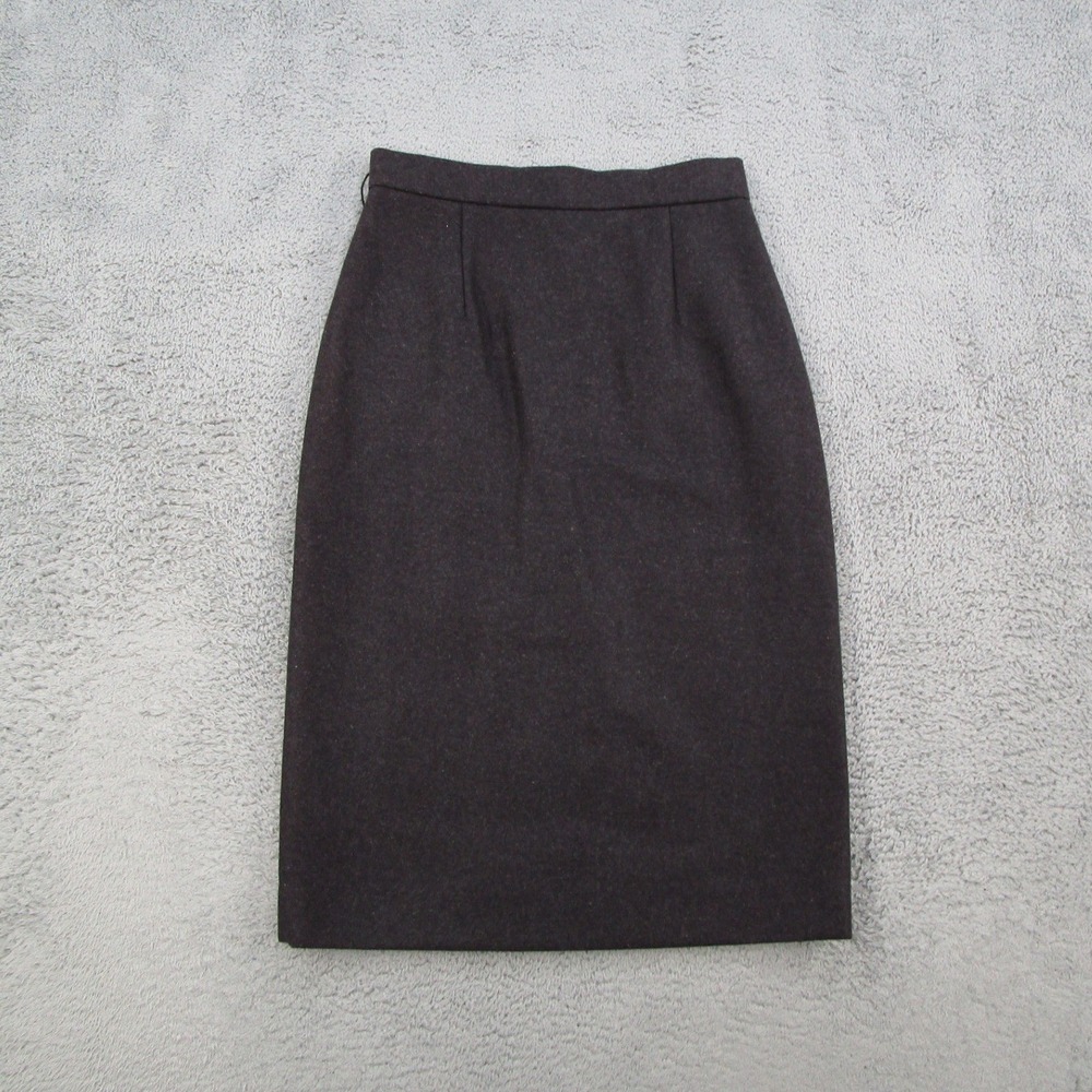 Valentino Roma Wool Angora Cashmere Pencil Skirt Made in Italy Dark Grey Size 4